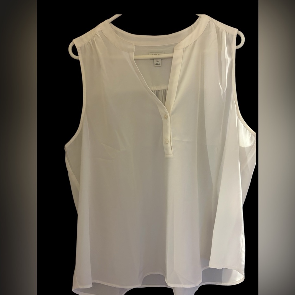 J Crew Off white Shell/Tank XL
